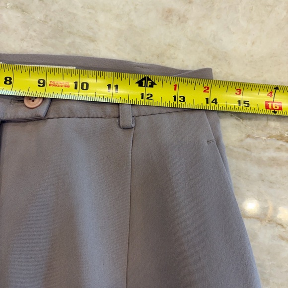 Vintage Eddie Bauer Greige Trousers Size 6 High Rise Straight Leg Pleated - Picture 11 of 14